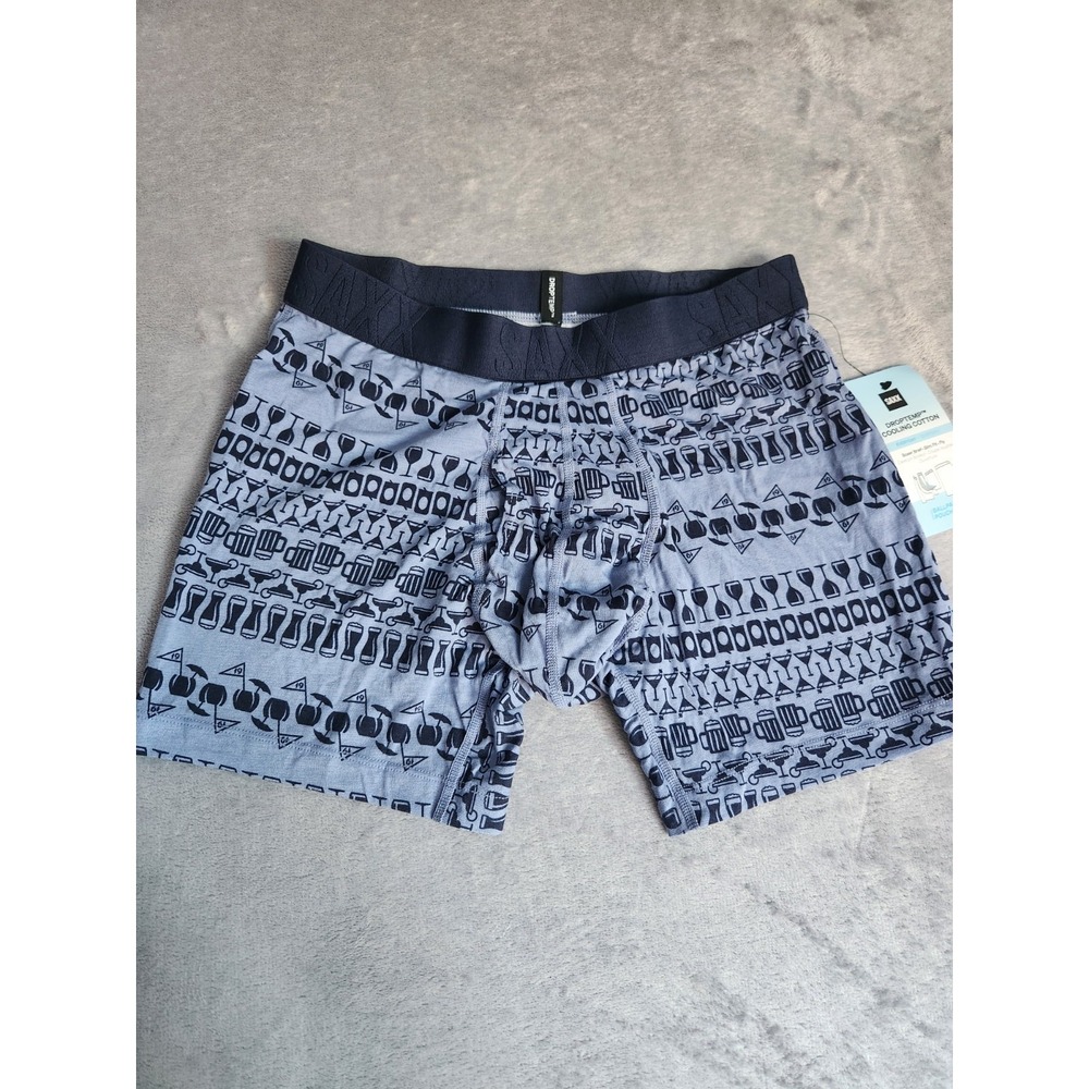 New SAXX Mens Boxer Brief Underwear Ballpark Pouch Droptemp 19th Hole M Cocktail